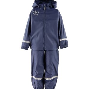 Color Kids Regntøj m. Seler/Fleece - PU - Dress Blues