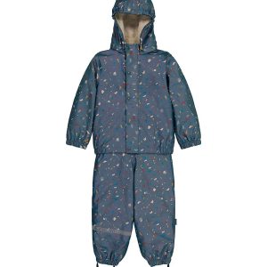 Mikk-Line Regntøj m. Fleece/Seler - PU - Recycled - Orion Blu